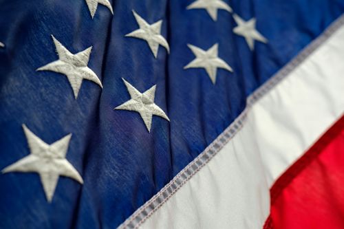 Close-up of an American flag